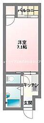 プレアール大池 1Kの間取図画像