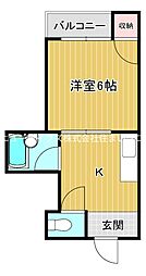 ハイツまゆみ 1Kの間取図画像