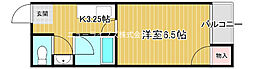 ライフワールド2'91 1Kの間取図画像