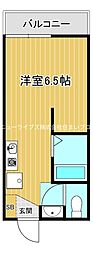 ヤングマンション ワンルームの間取図画像