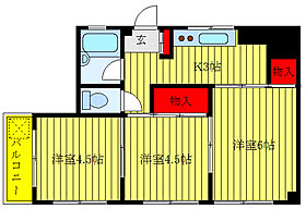 東京都板橋区志村1丁目（賃貸マンション3K・2階・38.10㎡） その2