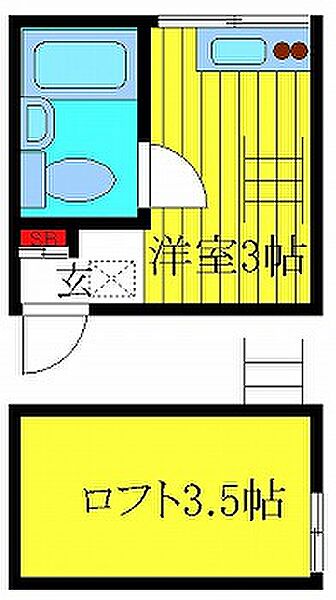 東京都荒川区西尾久1丁目(賃貸アパート1R・2階・11.00㎡)の写真 その2