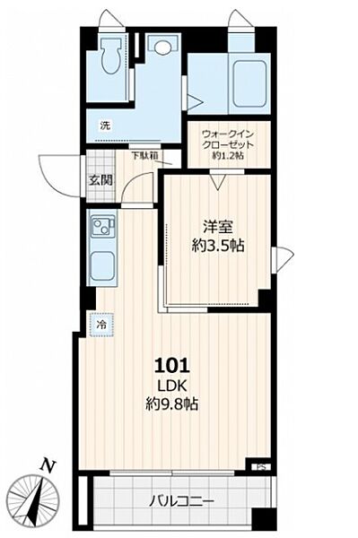 雑司が谷クロスウェイ 101｜東京都豊島区雑司が谷1丁目(賃貸マンション1LDK・1階・33.39㎡)の写真 その1