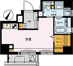 東京メトロ半蔵門線 神保町駅 徒歩3分の賃貸マンション 4階ワンルームの間取り