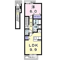 静岡県浜松市中央区初生町（賃貸アパート1LDK・2階・42.37㎡） その2