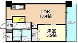 サニーコート 1LDKの間取図画像