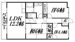 マ・メゾン蜆塚 3LDKの間取図画像