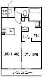 Anfang神田 1LDKの間取図画像