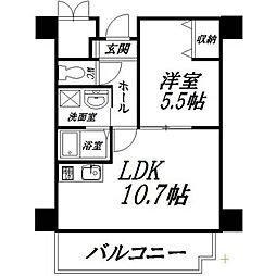 ザ・レジデンス元魚別館 1LDKの間取図画像