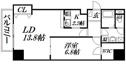 LaurelCourt常盤 1LDKの間取図画像