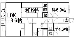 リ・ヴェール・セントラル・ハイツ 3LDKの間取図画像