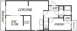 ドミールITO 2LDKの間取図画像