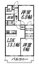 BEFREE 2LDKの間取図画像