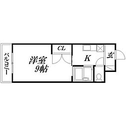 Avenue布橋 1Kの間取図画像