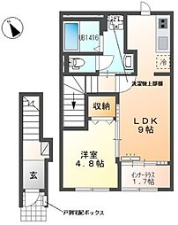 NEOリバティ 1LDKの間取図画像