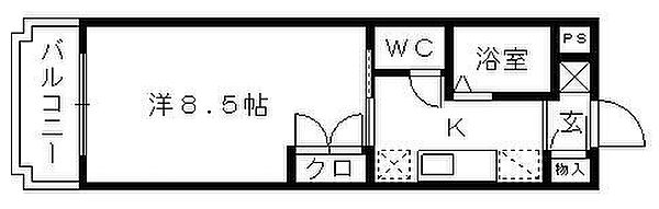 静岡県浜松市中央区助信町(賃貸マンション1K・3階・24.60㎡)の写真 その2