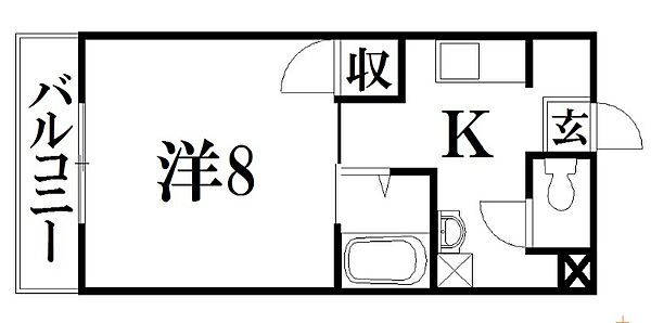 静岡県浜松市中央区半田山4丁目(賃貸マンション1K・2階・24.50㎡)の写真 その2
