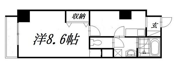 静岡県浜松市中央区尾張町(賃貸マンション1K・4階・30.26㎡)の写真 その2