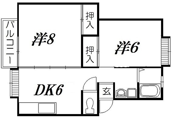 静岡県浜松市中央区曳馬4丁目(賃貸アパート2DK・2階・42.10㎡)の写真 その2
