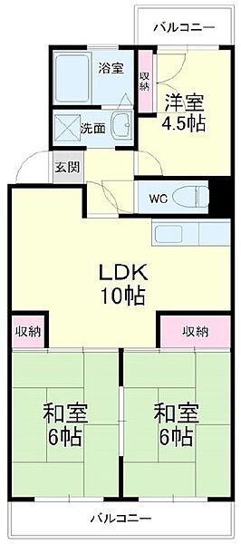 静岡県浜松市中央区植松町(賃貸マンション3LDK・2階・67.51㎡)の写真 その2