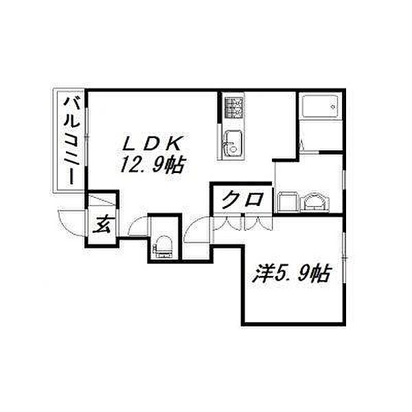 静岡県浜松市中央区天王町(賃貸アパート1LDK・1階・42.78㎡)の写真 その2