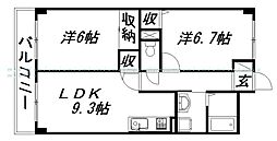 間取図画像 2LDK