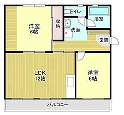 積志ハイツ 2LDKの間取図画像