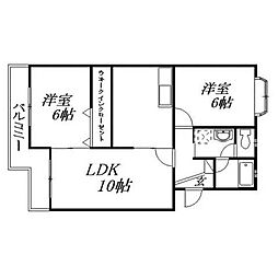 マンションストークNo.5 2LDKの間取図画像