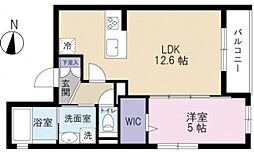 ライム海老塚 1LDKの間取図画像