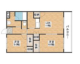 滋賀県野洲市永原（賃貸マンション2LDK・2階・51.00㎡） その2