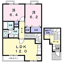 サニーコートＡ 201 ｜ 滋賀県近江八幡市西本郷町東4-5（賃貸アパート2LDK・2階・65.64㎡） その2