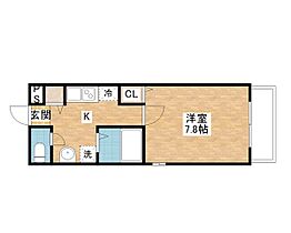 滋賀県野洲市小篠原（賃貸アパート1K・2階・24.90㎡） その2