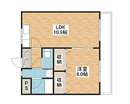 ポレールさかえ 1LDKの間取図画像