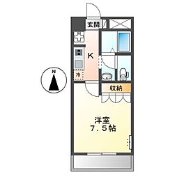 フォレスト10 1Kの間取図画像
