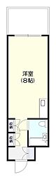 テンダーヴィラ九十九里 ワンルームの間取図画像