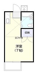 ローズハウス ワンルームの間取図画像