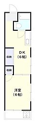 大谷マンション 1DKの間取図画像