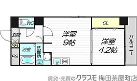 リップル南森町  ｜ 大阪府大阪市北区紅梅町4-24（賃貸マンション1LDK・5階・34.16㎡） その2