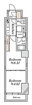 東京都新宿区新小川町（賃貸マンション2K・6階・30.07㎡） その2