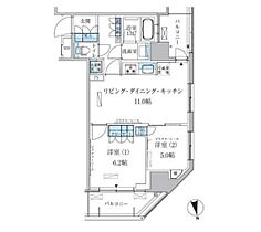 東京都台東区松が谷４丁目（賃貸マンション2LDK・3階・51.24㎡） その2