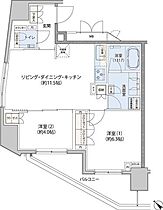 東京都文京区小石川３丁目（賃貸マンション2LDK・15階・52.25㎡） その2