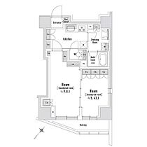 東京都中央区八丁堀３丁目（賃貸マンション1LDK・7階・47.01㎡） その2