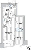 東京都中央区新川２丁目（賃貸マンション2LDK・9階・54.49㎡） その2