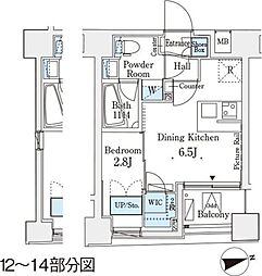 東京メトロ丸ノ内線 後楽園駅 徒歩8分の賃貸マンション 5階1DKの間取り