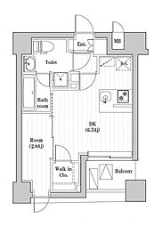 東京メトロ丸ノ内線 後楽園駅 徒歩8分の賃貸マンション 4階1DKの間取り