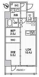 ステージグランデ日本橋人形町 1LDKの間取図画像