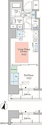 アーバネックス千代田淡路町 1LDKの間取図画像