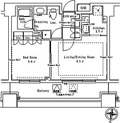 パークアクシス御茶ノ水ステージ 1LDKの間取図画像
