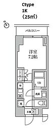RESIDIA日本橋馬喰町2 1Kの間取図画像