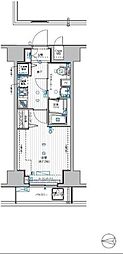 メインステージ蔵前2 1Kの間取図画像